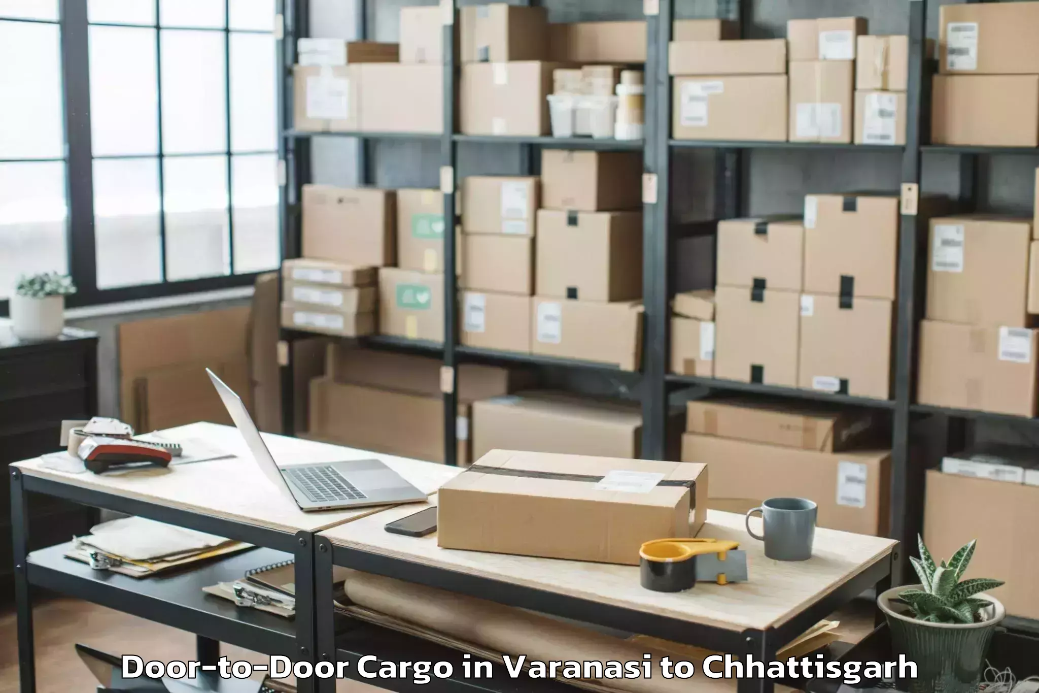 Book Varanasi to Dhamtari Door To Door Cargo Online